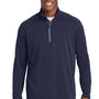 Sport-Tek Mens Sport-Wick Moisture Wicking 1/4 Zip Sweatshirt - True Navy Blue