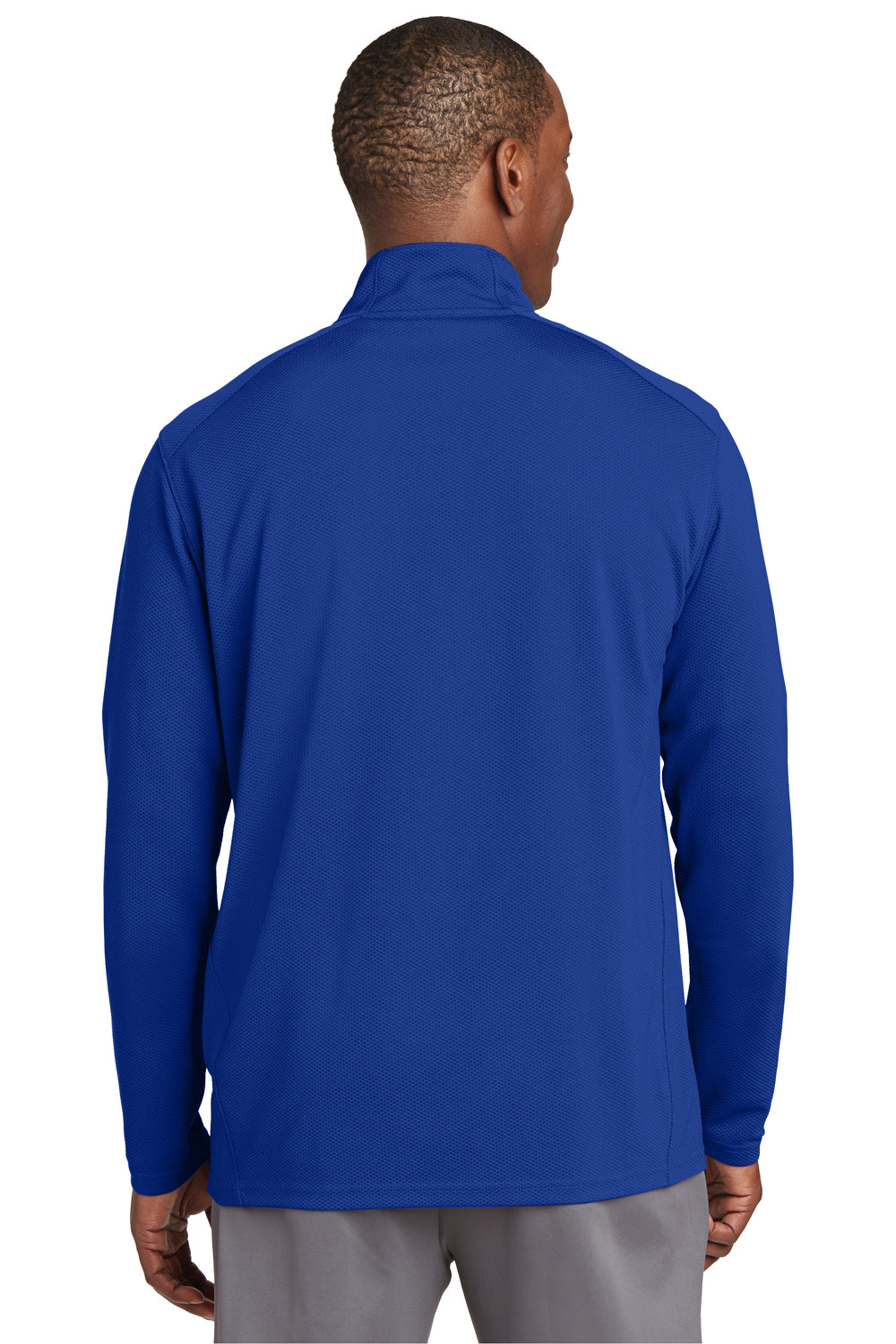 Sport-Tek ST860 Mens Sport-Wick Moisture Wicking 1/4 Zip Sweatshirt Royal Blue Back