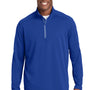Sport-Tek Mens Sport-Wick Moisture Wicking 1/4 Zip Sweatshirt - True Royal Blue