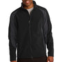 Sport-Tek Mens Water Resistant Full Zip Jacket - Black/Iron Grey