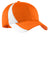 Sport-Tek STC11 Mens Dry Zone Moisture Wicking Adjustable Hat Orange/White Front