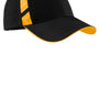 Sport-Tek Mens Dry Zone Moisture Wicking Adjustable Hat - Black/Gold