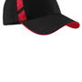 Sport-Tek Mens Dry Zone Moisture Wicking Adjustable Hat - Black/True Red
