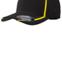 Sport-Tek Mens Moisture Wicking Stretch Fit Hat - Black/Gold