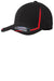 Sport-Tek STC16 Mens Moisture Wicking Stretch Fit Hat Black/Red Front