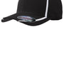 Sport-Tek Mens Moisture Wicking Stretch Fit Hat - Black/White