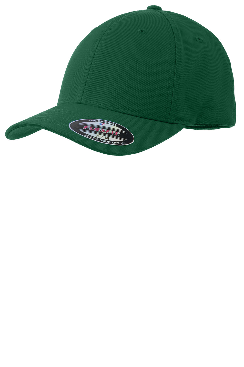 Sport-Tek STC17 Mens Moisture Wicking Stretch Fit Hat Forest Green Front