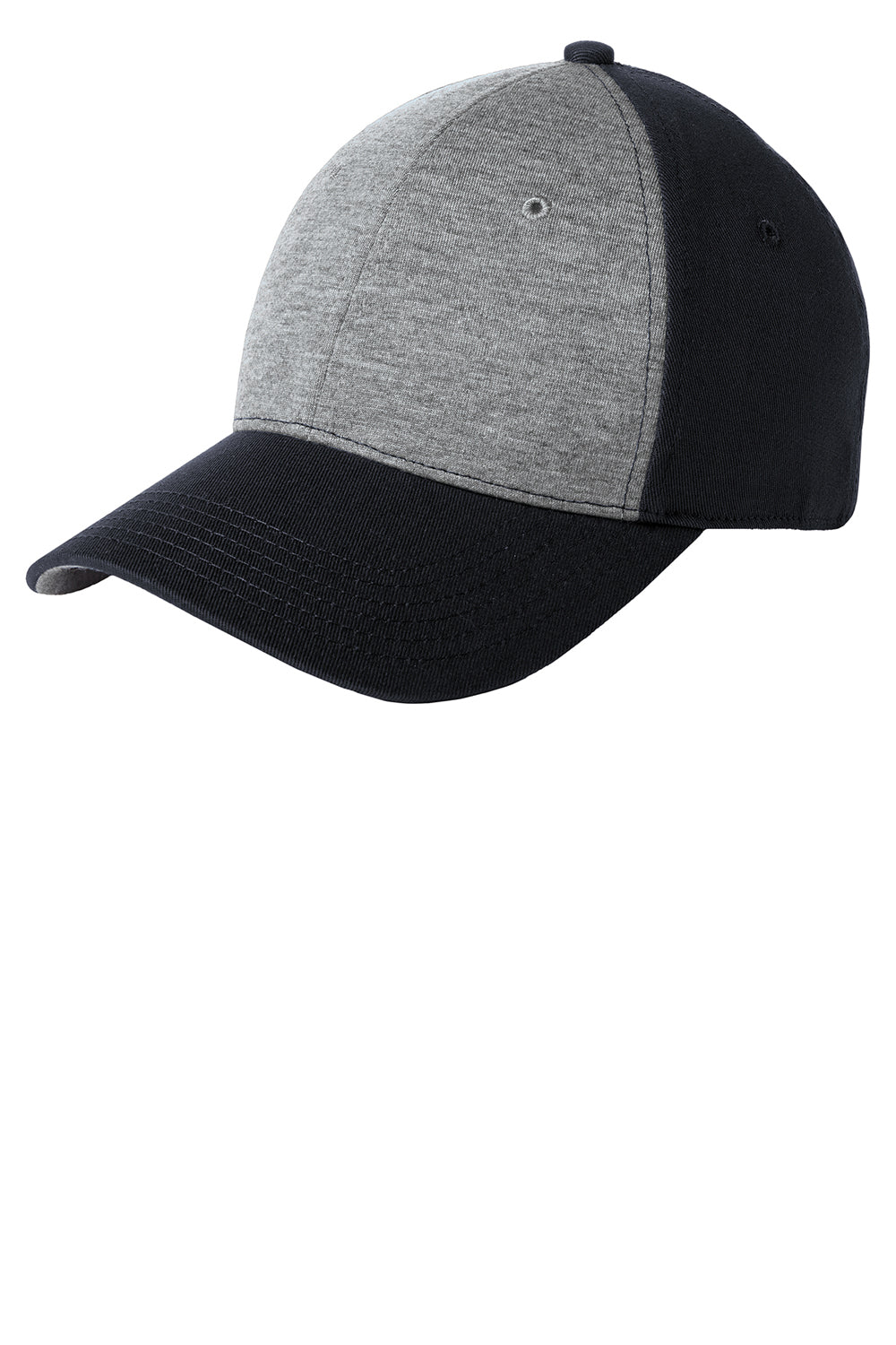 Sport-Tek STC18 Mens Adjustable Hat Heather Vintage Grey/Black Front