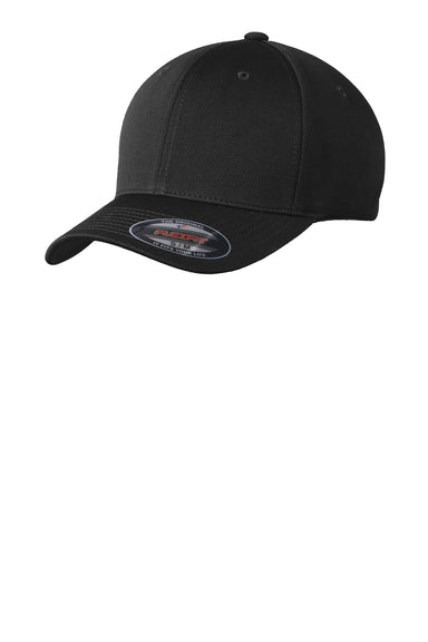 Sport-Tek STC22 Mens Cool & Dry Moisture Wicking Stretch Fit Hat Black Front