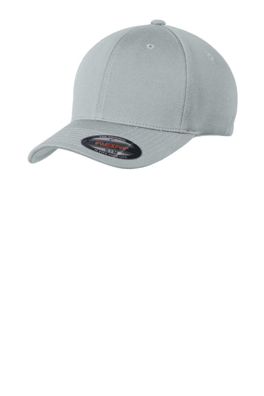 Sport-Tek STC22 Mens Cool & Dry Moisture Wicking Stretch Fit Hat Heather Grey Front