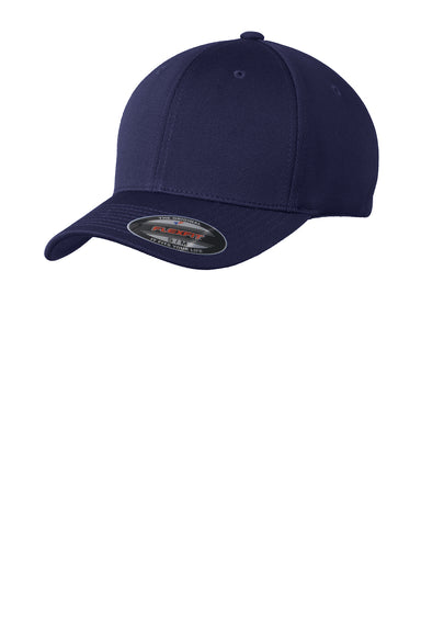 Sport-Tek STC22 Mens Cool & Dry Moisture Wicking Stretch Fit Hat Navy Blue Front