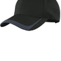 Sport-Tek Mens Moisture Wicking Adjustable Hat - Black/Graphite Grey