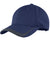 Sport-Tek STC24 Mens Moisture Wicking Adjustable Hat Navy Blue/Grey Front