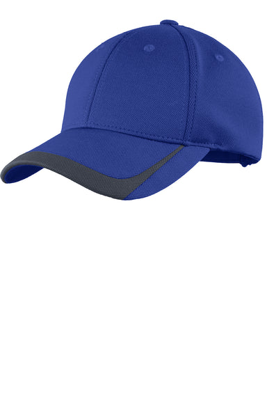 Sport-Tek STC24 Mens Moisture Wicking Adjustable Hat Royal Blue/Grey Front