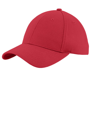 Sport-Tek STC26 Mens Moisture Wicking Adjustable Hat Red Front