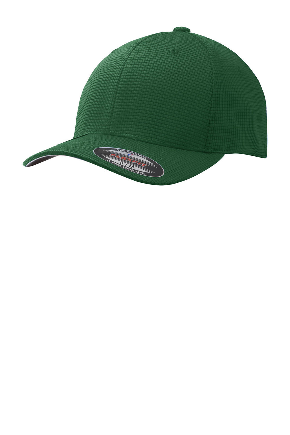 Sport-Tek STC33 Mens Moisture Wicking Stretch Fit Hat Forest Green Front