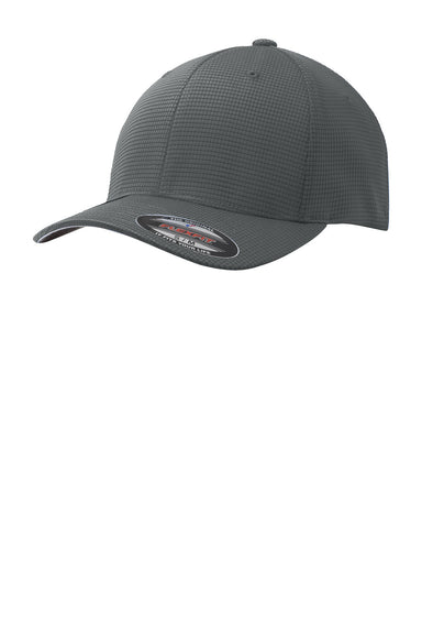 Sport-Tek STC33 Mens Moisture Wicking Stretch Fit Hat Graphite Grey Front
