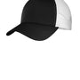 Sport-Tek Mens Adjustable Trucker Hat - Black/White