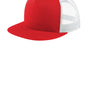Sport-Tek Mens Adjustable Trucker Hat - True Red/White