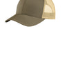 Sport-Tek Mens Adjustable Trucker Hat - Chocolate Brown/Khaki