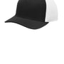 Sport-Tek Mens Stretch Fit Hat - Black/White