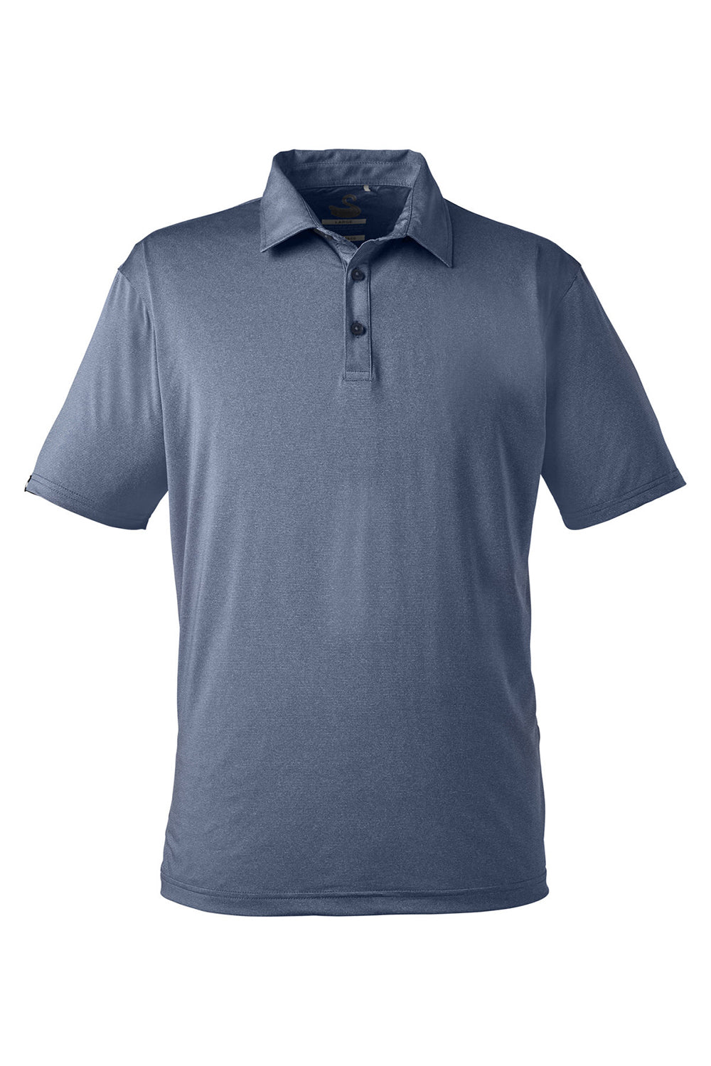 Swannies Golf SW1000 Mens Parker Short Sleeve Polo Shirt Navy Blue Flat Front