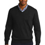 Port Authority Mens Long Sleeve V-Neck Sweater - Black
