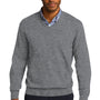 Port Authority Mens Long Sleeve V-Neck Sweater - Heather Medium Grey
