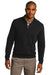 Port Authority SW290 Mens Long Sleeve 1/4 Zip Sweater Black Front