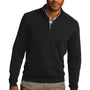 Port Authority Mens Long Sleeve 1/4 Zip Sweater - Black