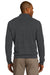 Port Authority SW290 Mens Long Sleeve 1/4 Zip Sweater Heather Charcoal Grey Back