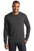 Port Authority SW417 Mens Long Sleeve Crewneck Sweater Black Front