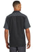 Red Kap SY20 Mens Crew Moisture Wicking Short Sleeve Button Down Shirt w/ Double Pockets Black/Charcoal Grey Back