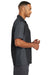 Red Kap SY20 Mens Crew Moisture Wicking Short Sleeve Button Down Shirt w/ Double Pockets Black/Charcoal Grey Side