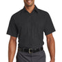 Red Kap Mens Moisture Wicking Short Sleeve Button Down Shirt w/ Double Pockets - Black