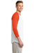 Sport-Tek T200 Mens 3/4 Sleeve Crewneck T-Shirt White/Orange Side