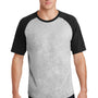Sport-Tek Mens Short Sleeve Crewneck T-Shirt - Heather Grey/Black