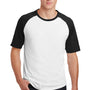 Sport-Tek Mens Short Sleeve Crewneck T-Shirt - White/Black