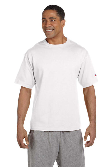Champion T2102 Mens Heritage Short Sleeve Crewneck T-Shirt White Front
