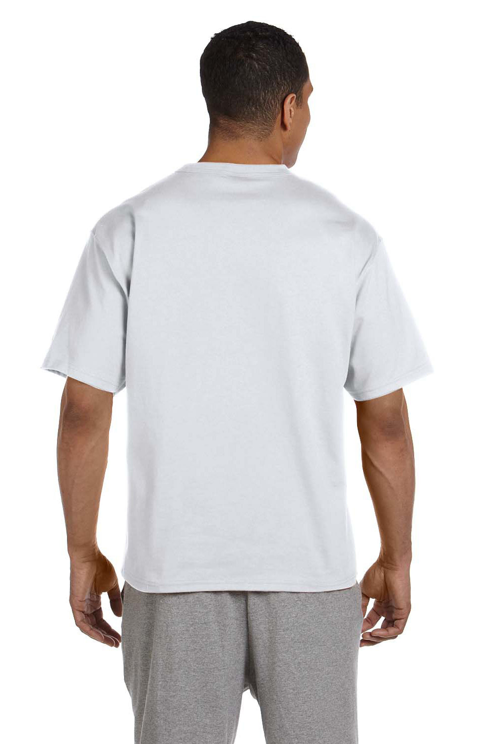 Champion T2102 Mens Heritage Short Sleeve Crewneck T-Shirt Silver Grey Back