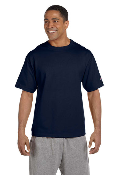 Champion T2102 Mens Heritage Short Sleeve Crewneck T-Shirt Navy Blue Front