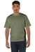Champion T2102/T105 Mens Heritage Short Sleeve Crewneck T-Shirt Fresh Olive Green Front