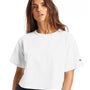 Champion Womens Heritage Cropped Short Sleeve Crewneck T-Shirt - White