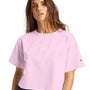 Champion Womens Heritage Cropped Short Sleeve Crewneck T-Shirt - Candy Pink