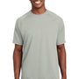 Sport-Tek Mens Dry Zone Moisture Wicking Short Sleeve Crewneck T-Shirt - Silver Grey