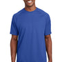Sport-Tek Mens Dry Zone Moisture Wicking Short Sleeve Crewneck T-Shirt - True Royal Blue