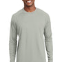 Sport-Tek Mens Dry Zone Moisture Wicking Long Sleeve Crewneck T-Shirt - Silver Grey