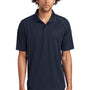 Sport-Tek Mens Dri-Mesh Moisture Wicking Short Sleeve Polo Shirt - Navy Blue
