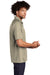 Sport-Tek T474 Mens Dri-Mesh Moisture Wicking Short Sleeve Polo Shirt Sand Brown Side