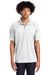 Sport-Tek T474 Mens Dri-Mesh Moisture Wicking Short Sleeve Polo Shirt White Front